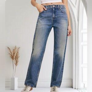 Good American Mid-rise Relaxed Straight Leg Sz 6/28 Indigo868 NEW